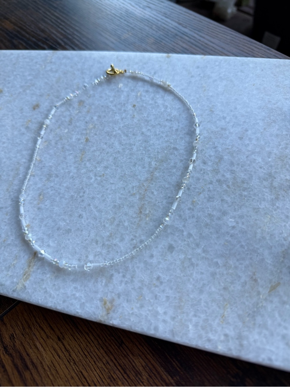 Clear Quartz Beaded Necklace - Picture 4 of 5